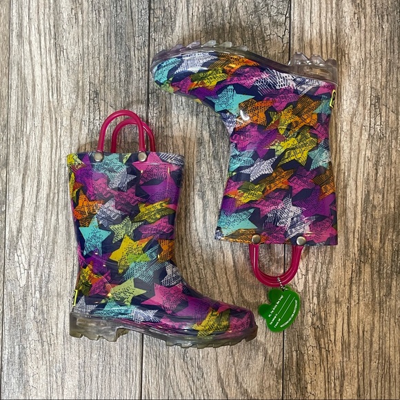 WESTERN CHIEF SCRIBBLE STARS Rain Boots 10 - Picture 7 of 11